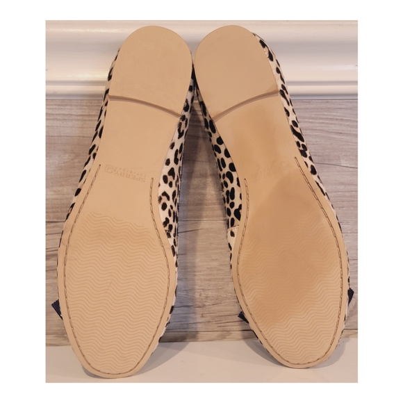Like New Women's Sperry Leopard Blue Slip On Shoes 7 - Picture 5 of 5